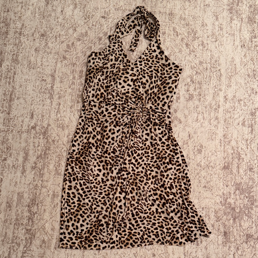 Tommy Bahama Leopard Print Halter Dress